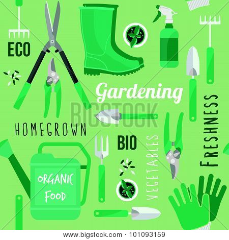 Gardening Seamless Pattern