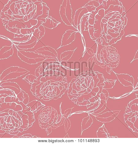 Roses seanless pattern