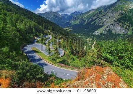Amazing view of maloja pass, Alps, Switzerland, Europe.