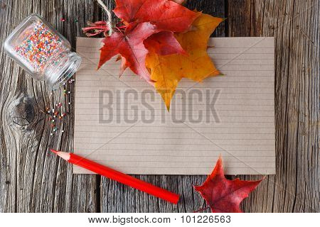 Paper For Inscription With Foliage
