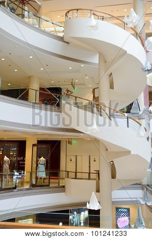 BANGKOK, THAILAND - JUNE 20, 2015: shopping center interior. Shopping centres such as Siam Paragon, Central World Plaza, Emperium, Gaysorn and Central Chidlom become shopping Mecca for shopaholics