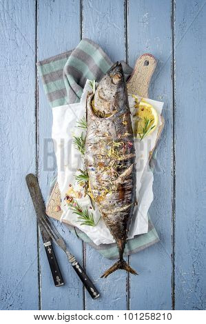 Barbecue Bonito on a Tray