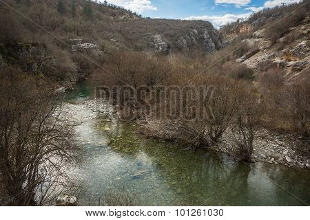 Early Spring Landscape In Zagorohoria, Greece