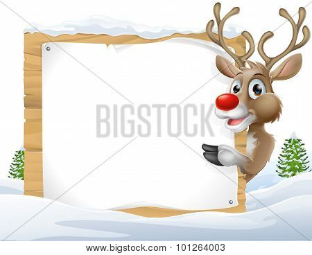 Christmas Reindeer Sign