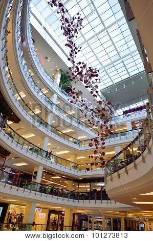 BANGKOK, THAILAND - JUNE 21, 2015: shopping center interior. Shopping centres such as Siam Paragon, Central World Plaza, Emperium, Gaysorn and Central Chidlom become shopping Mecca for shopaholics