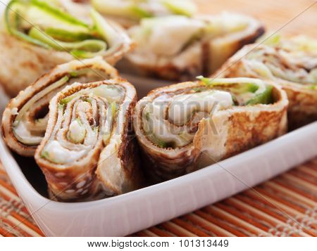 Cavier Wraps With Cucumber