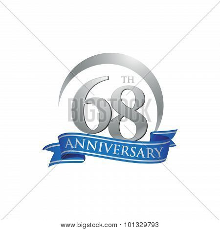 68th anniversary ring logo blue ribbon