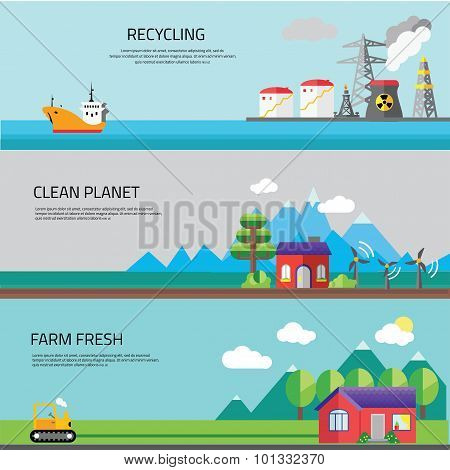 Factory landscape, Ecology Concept