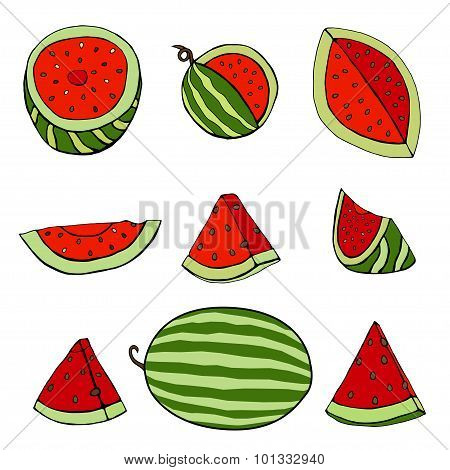 Set of watermelon