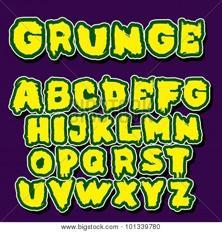 English Alphabet In Graffiti Style