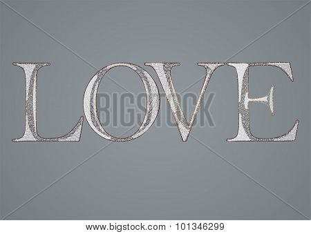 Greeting card with heart.