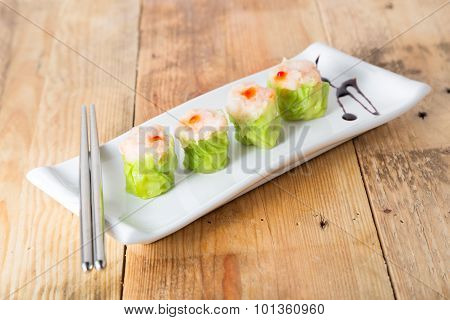 Steamed Shrimp Dumplings Dim-sum