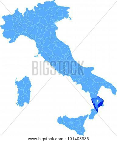 Map Of Italy, Catanzaro