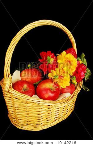 Herfst mand met rood