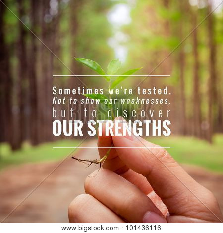 Inspirational Quote On seed holding in forest