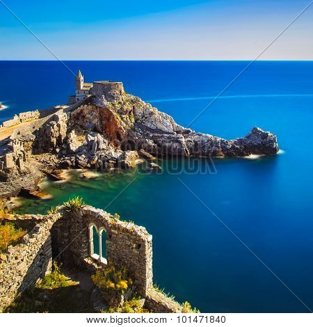 Portovenere, San Pietro Church. Cinque Terre, Liguria Italy