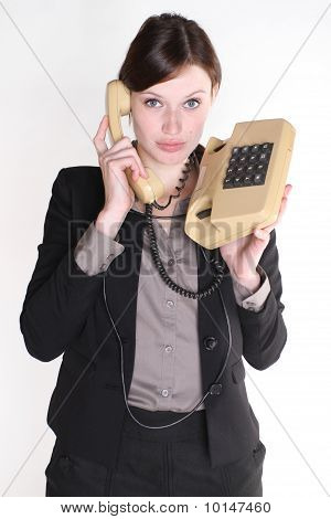 Mujer con teléfono