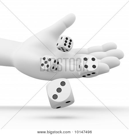 Dés roulant d'une main