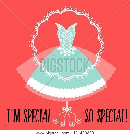 Special nouveau retro lacy dress - special occasion 