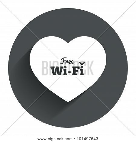 Love Free wifi sign. Wifi symbol.