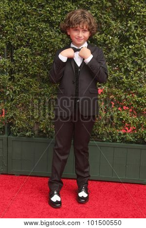 LOS ANGELES - SEP 12:  August Maturo at the Primetime Creative Emmy Awards Arrivals at the Microsoft Theater on September 12, 2015 in Los Angeles, CA