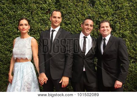 vLOS ANGELES - SEP 12:  Leonor Varela, Lucas Akoskin at the Primetime Creative Emmy Awards Arrivals at the Microsoft Theater on September 12, 2015 in Los Angeles, CA