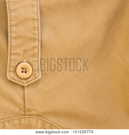 Brown Fabric Texture With Button On Material Of Textile Industrial