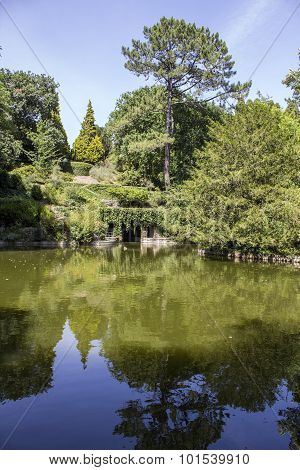 Porto, Portugal - July 05, 2015: Serralves Gardens, A Green Park whit Over 18 Hectares in Porto