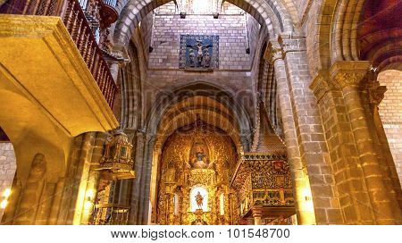 Avila Cathedral Basilica Altar Statue Mary Painting Spain