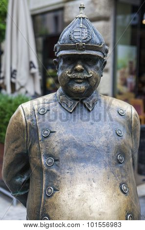 Policeman Statue In Budapest