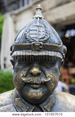 Policeman Statue In Budapest
