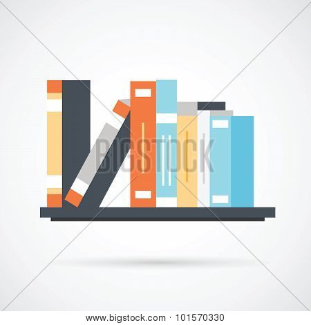 Bookshelf with books - simple icon