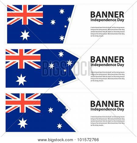 Australia  Flag Banners Collection Independence Day