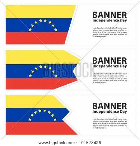 Venezuela Flag Banners Collection Independence Day
