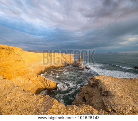 Cathedral Rock Formation, Peruvian Coastline