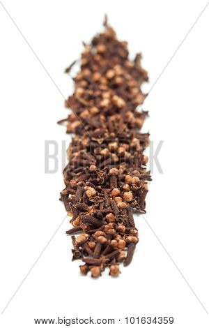Row of Organic black clove.