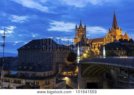 Lausanne Cathedral In Switzerland