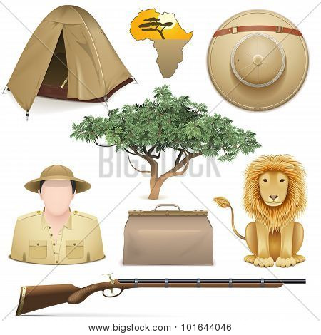 Vector Safari Icons Set
