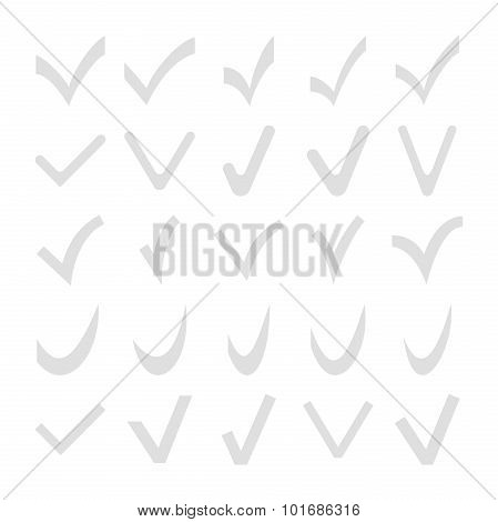 Set of Different Vector Check Marks