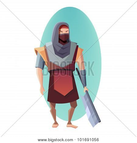 Vector Warrior With Axe