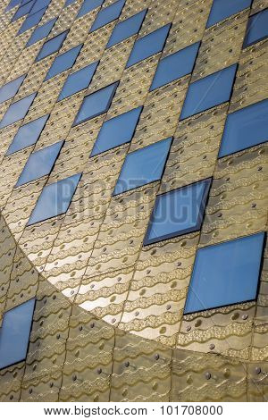 Sun Reflecting In The Town Hall Of Hardenberg