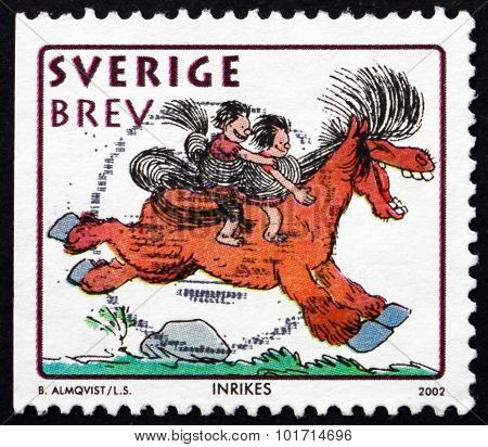 Postage Stamp Sweden 2002 The Stones Family By Bertil Almqvist