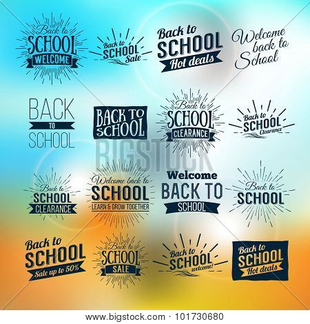 Back To School Typographic - Vintage Style Back To School Hot Deals Design Layout