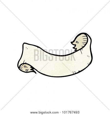 cartoon tattoo scroll banner