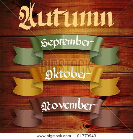 Autumn months September October November