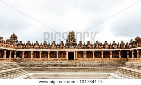 Ancient temple mandapa representing the remains of a wonderful architecture