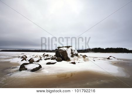Finsky gulf of the Baltic sea in winter
