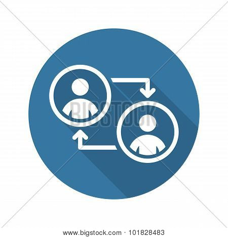 Retraining Icon. Business Concept. Flat Design.
