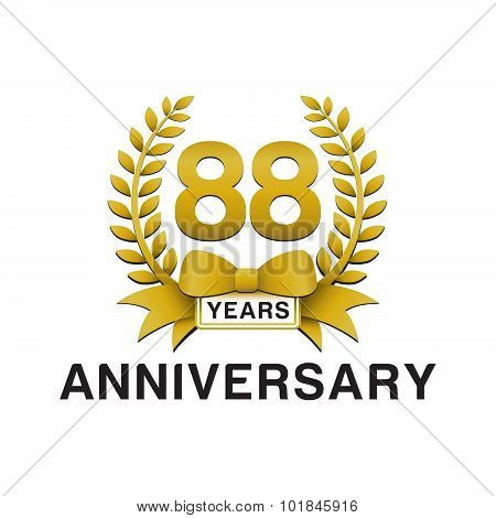 88th anniversary golden wreath logo