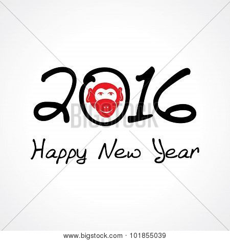 creative New Year 2016 design stock vector
